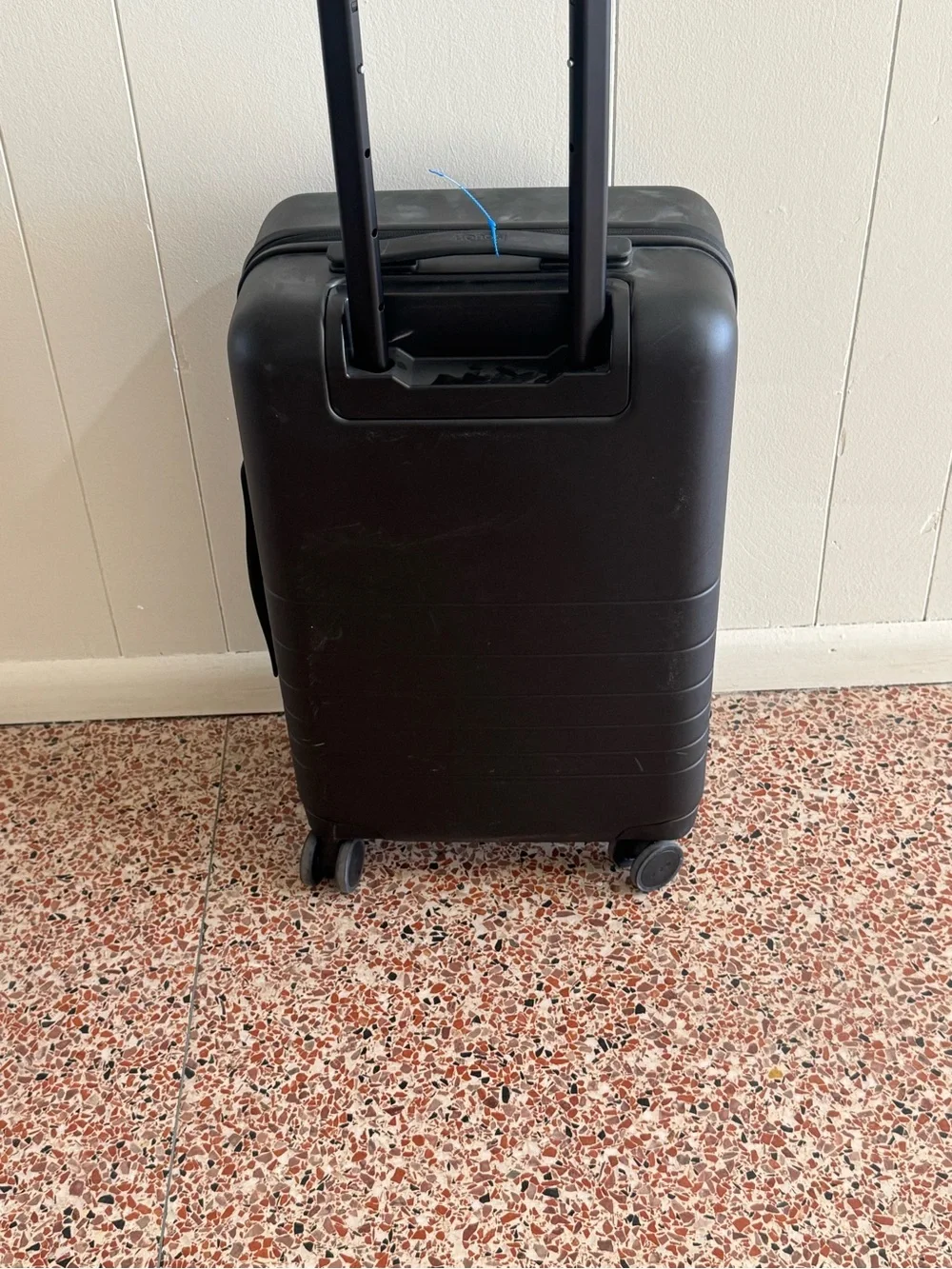 MONOS Black Carry-On Hard Shell Suitcase with Telescoping Handle